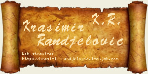 Krasimir Ranđelović vizit kartica